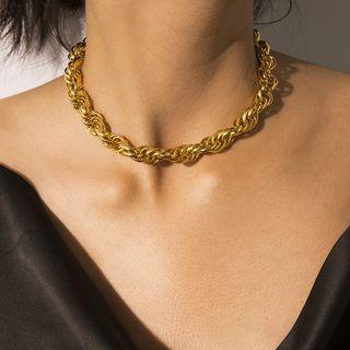 Twisted Necklace 2603 - Gold - One Size