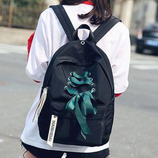 Lace Up Nylon Backpack