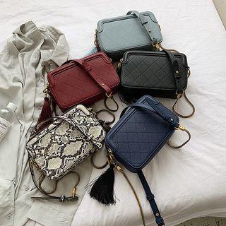 Tasseled Square Crossbody Bag