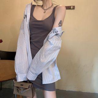 Loose-fit Striped Light Shirt / Mini Tank Dress