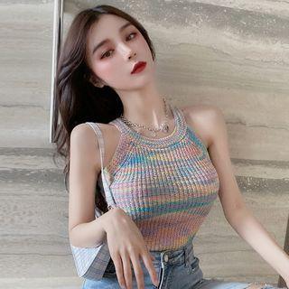 Tie Dye Halter Cropped Camisole Top