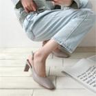Bar-heel Sling-back Pumps