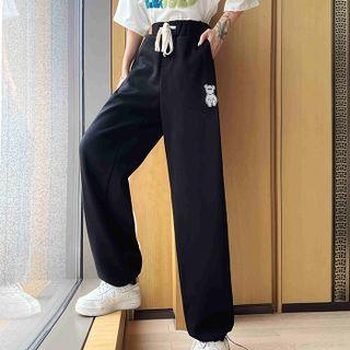 High Waist Bear Sweatpants