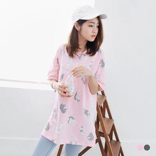 Puppy Graphic Long Tee