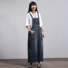 Washed A-line Denim Pinafore