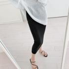 Band-waist Fitted Long Skirt