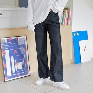 Unwashed Semi Wide-leg Jeans
