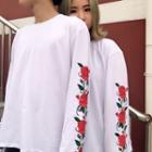 Rose Print Long Sleeve T-shirt