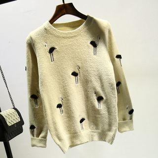 Swan Embroidered Sweater