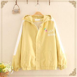 Lettering Printed Jacket