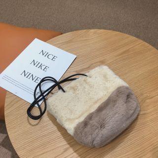 Furry Tote Bag White - One Size