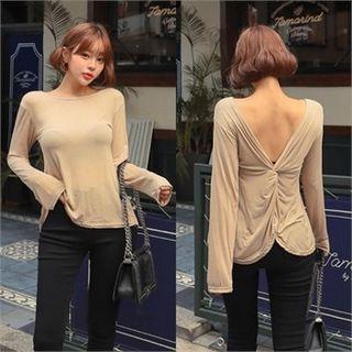 Slit-back Slim-fit T-shirt