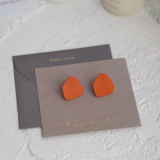 Geometric Alloy Earring 1 Pair - Earrings - Geometric - Tangerine - One Size