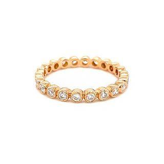 18k Rose Gold Little Ring Set With Diamond 6
