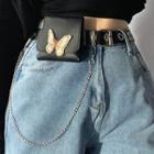 Butterfly Faux Leather Belt Bag