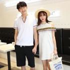 Couple Matching Short-sleeve T-shirt / Sleeveless A-line Dress