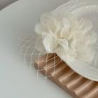 Flower Hair Clip Light Beige - One Size