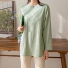 Pastel Dip-back Loose-fit T-shirt