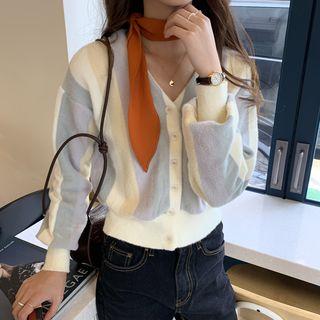 Color Panel Cardigan Stripes - One Size