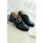 Petite Size Buckled Patent Loafers