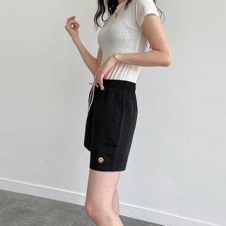 Smiley-patch Track Shorts