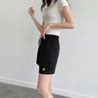 Smiley-patch Track Shorts