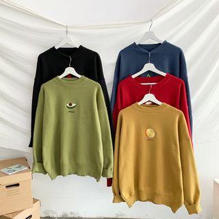 Couple-matching Embroidered Sweater