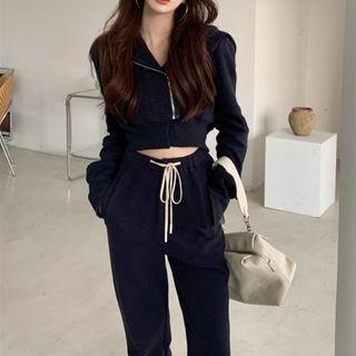 Cropped Zip Hoodie / Sweatpants