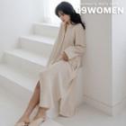 Plus Size Dip-back Boxy Maxi Shirtdress