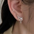 Melted Sterling Silver Earring 1 Pair - Silver - One Size