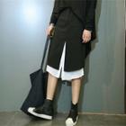 Mock Two Piece Midi Skirt