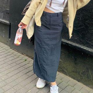 Maxi Pencil Cargo Skirt