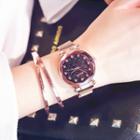 Set: Milanese Strap Watch + Layered Bangle