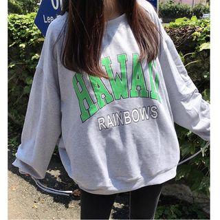 Lettering Long Sleeve Pullover