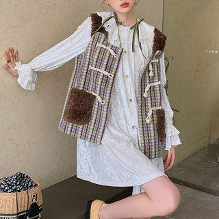 Houndstooth Toggle Vest