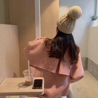 Single-breasted Coat / Knit Cropped Pants