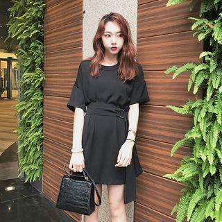 Short-sleeve Chiffon T-shirt Dress