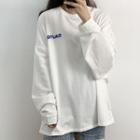 Lettering Sweatshirt / High-waist Wide-leg Shorts