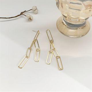 Chain Fringed Earring 1 Pair - Stud Earrings - Gold - One Size