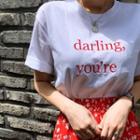 Darling Embroidered Cotton T-shirt