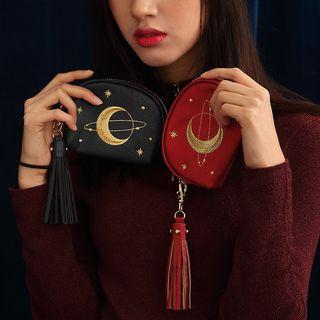Moon Embroidered Purse