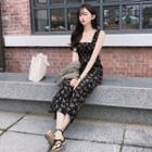 Floral Print Cropped Jumpsuit