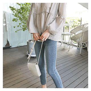 Tie-front Tiered A-line Top