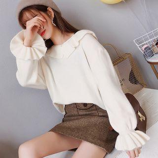 Ruffle Collar Sweater