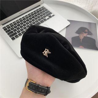 Velvet Beret Black - M