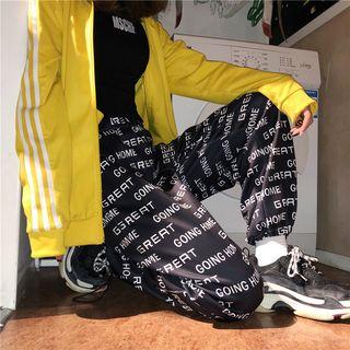 Lettering Loose-fit Jogger Pants
