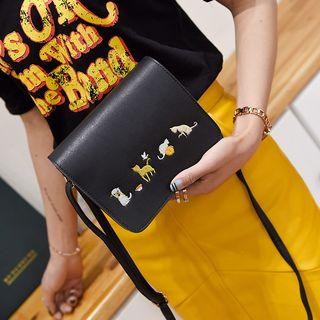 Animal Embroidered Crossbody Bag