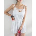 Set: Cross-strap Top + Band-waist Skort