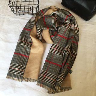 Plaid Fringed Scarf As Shown In Figure - 175cm