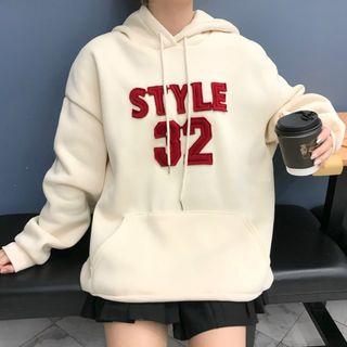 Lettering Crop Loose-fit Sweatshirt